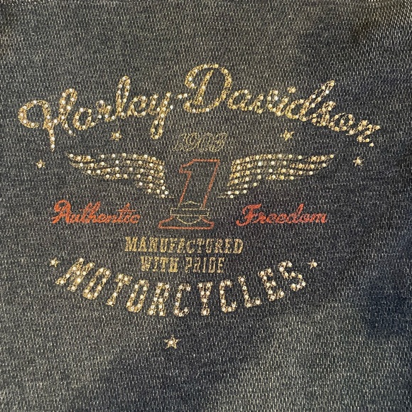 Harley-Davidson Black Oversized Hoodie with Buttoned Details - Picture 6 of 6